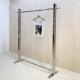 服装 挂衣架移动中岛架展示架不锈钢镜面银挂衣陈列架 店简约落地式