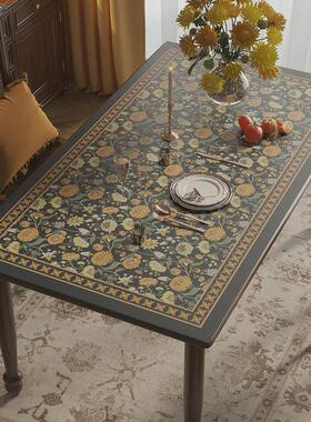 9wor美式皮革桌布防水免洗防油防烫桌垫桌面垫餐桌茶几皮革盖布桌