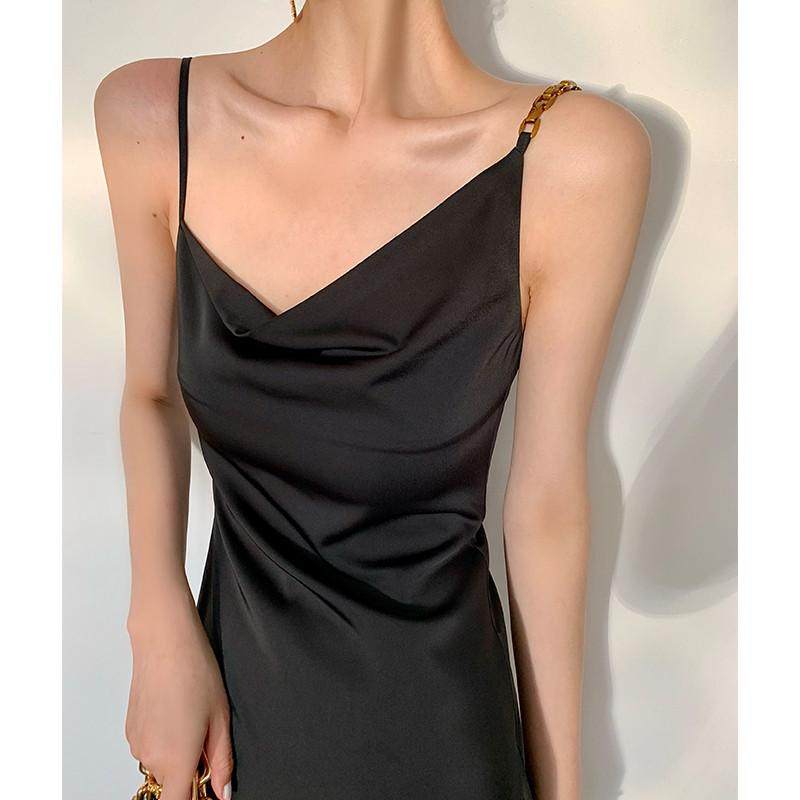 法式醋酸缎面气质墨绿色遮肉遮肚子高级感显瘦女夏,女装/女士精品,连衣裙,淘宝优惠券,粉丝福利购,淘宝优惠卷