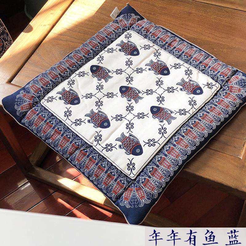 a6l富贵双面椅子垫四季坐垫榻榻米沙发垫中式手工纯棉布艺餐椅垫