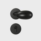 bagb门锁室内卧室静音房门锁北欧家用门锁金色分体锁黑色套照轻奢