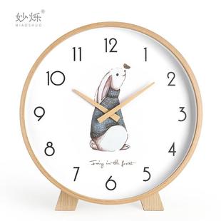 座钟大号台钟客厅现代简约实木台式钟表摆件坐钟个性创意摆钟桌面