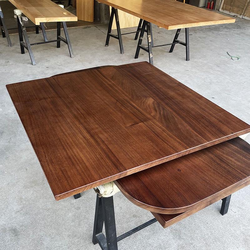 老榆木松木窗台木实木桌面板会议办公餐桌飘白蜡面板货架隔板