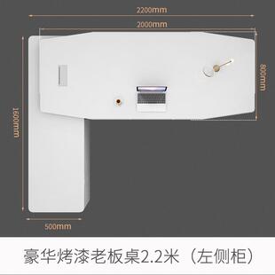 时尚烤漆老板桌简约现代总裁桌总经理大班台主管桌椅组合办公家具