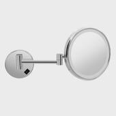 led旋转化妆镜折叠酒店卫生间浴室伸缩镜子单面放大美容镜壁挂