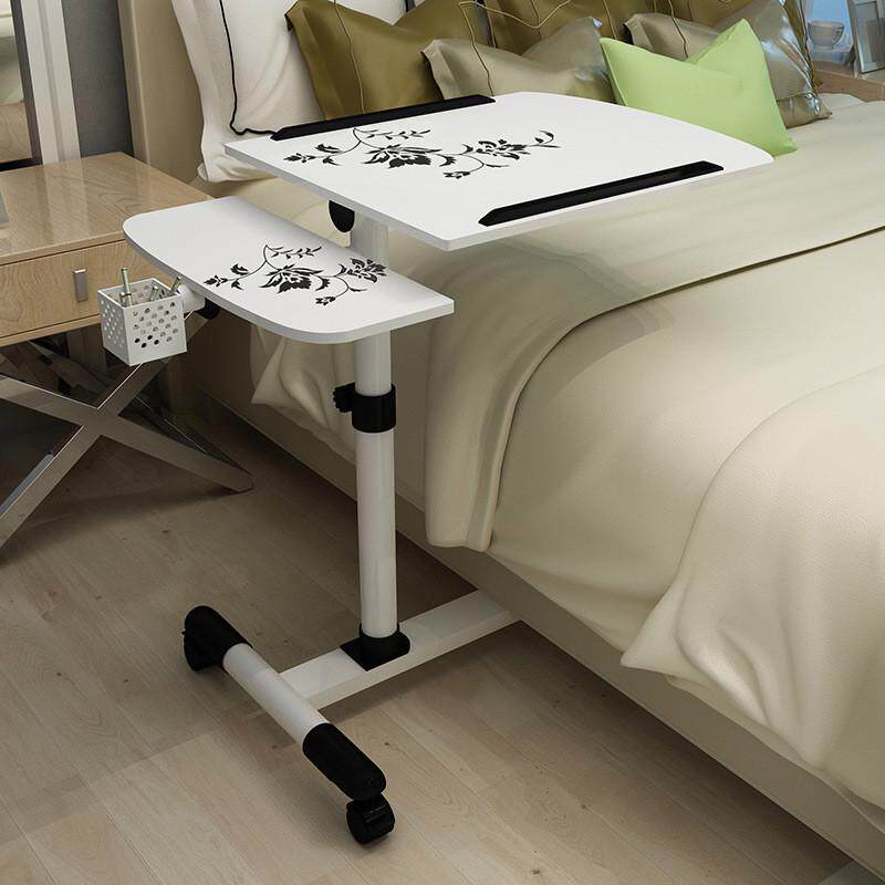 双升降360度可移动床边桌懒人笔记本电脑桌散热置地旋转置地桌子