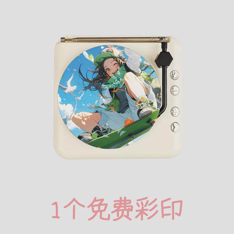 八音盒黑胶复古蓝牙音箱原子唱机刻字印图定制公司logo中秋节礼品