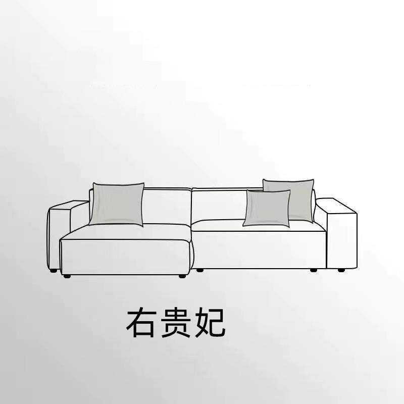 风沙发布艺可亚麻棉豆腐块直排简约现代奶油色客厅全拆洗包邮