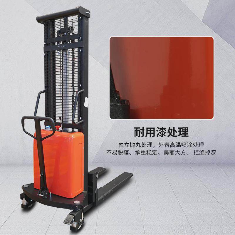 诺半1吨1.5吨叉车搬运电动叉车堆垛铲车升高装卸车力电动堆高车