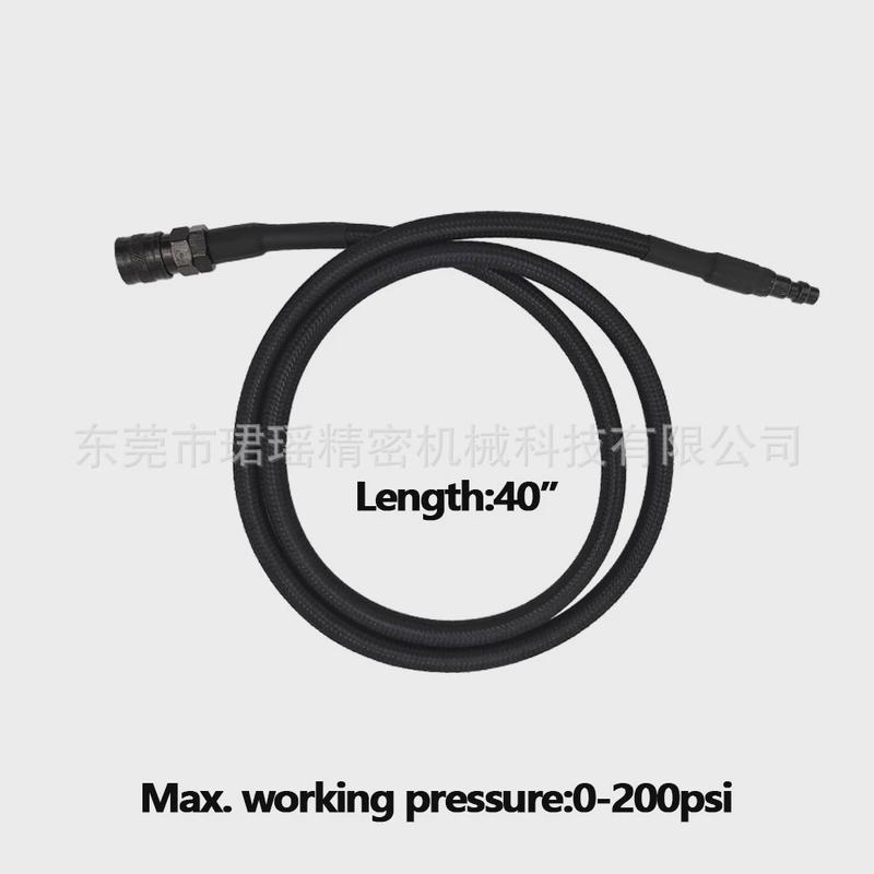跨境供应40英寸低压尼龙编织充气软管气管CO2过气管带快插200psi
