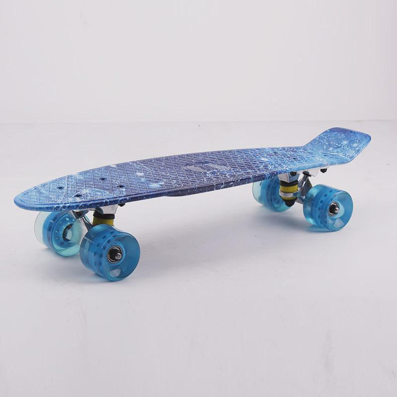 专业工厂直供花水转印新款小鱼板活力板刷街代步滑板女生香蕉板