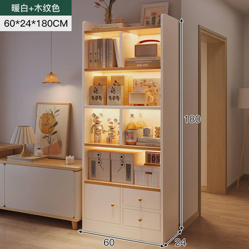 书架落地置物架客厅电视柜旁收纳柜子展示架子家用靠墙储物书新品