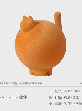 北欧简约客厅摆件家居酒店创意圆球形动物装饰品电视柜样板间摆设