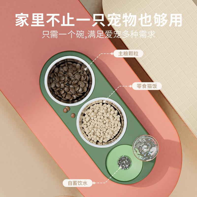 猫碗狗狗食盆自动饮水双碗三用碗猫咪食碗防打翻狗盆宠物用品
