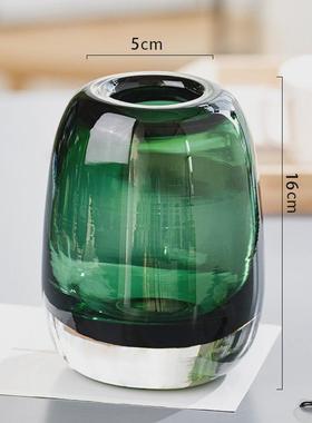 花瓶现代简约透明玻璃大肚高级感北欧家用水培高颜值摆件ins风