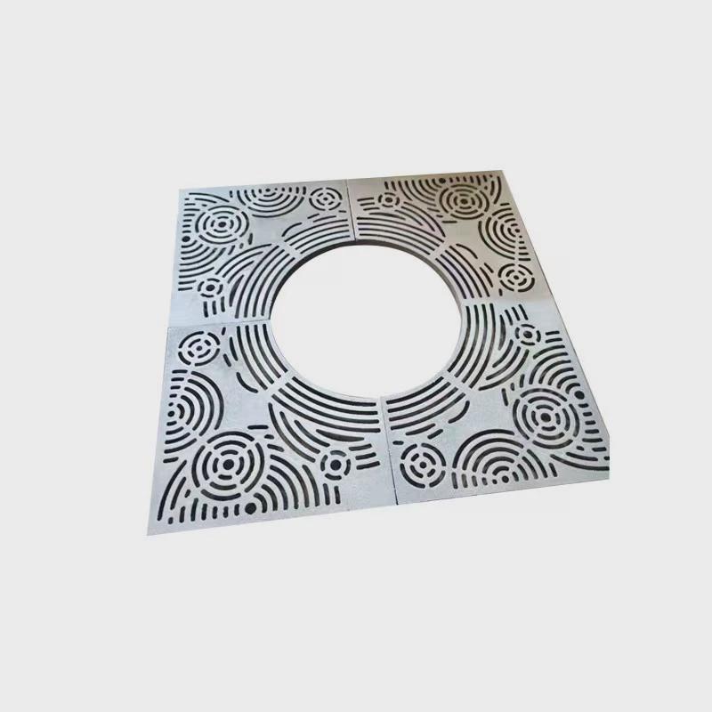 球墨铸铁树围篦子户外园林铸铁护树盖板不锈钢树篦子复合树池盖板