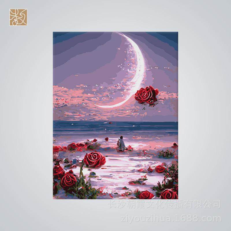 装饰画卡通油画生日礼品手绘填色亲子兴趣培养摆件diy数字油画,家居饰品,现代装饰画,淘宝优惠券,粉丝福利购,淘宝优惠卷