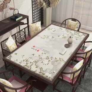 批发新中式桌垫茶几皮革桌布防水防油免洗实木餐桌桌面保护中国风