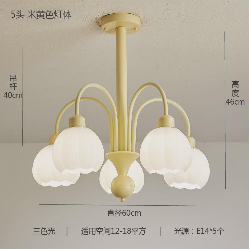 中古灯奶油南瓜客厅灯简约现代大气吊灯法式卧室灯餐厅田园意式灯
