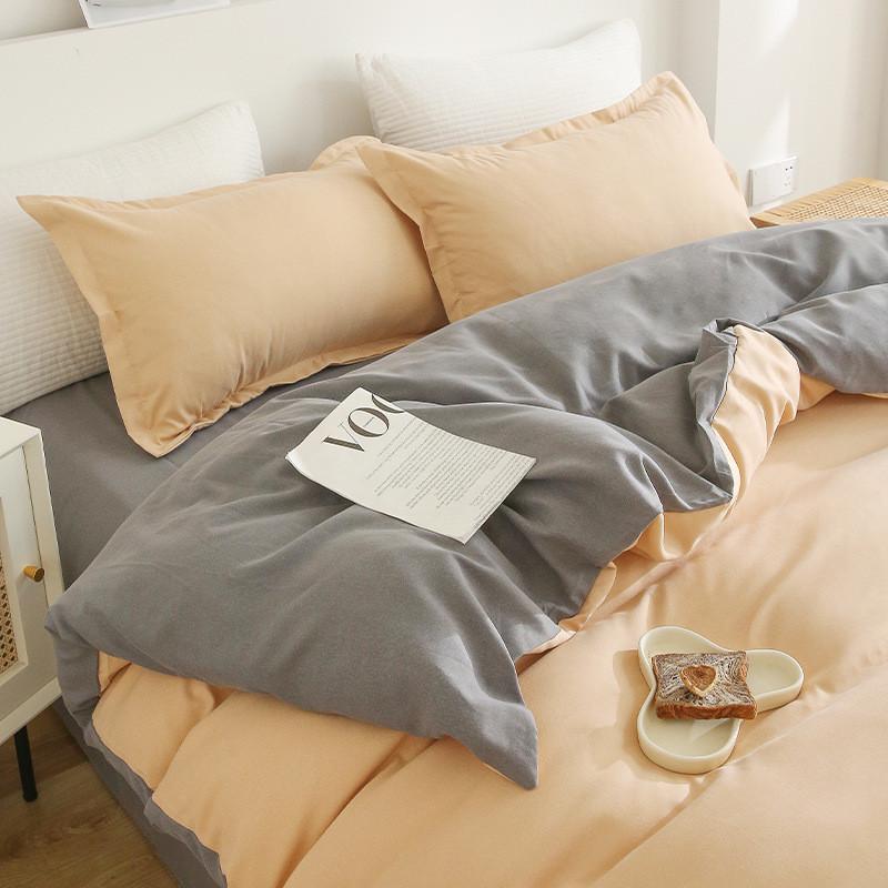 纯色四件套被套床单三件套学生被罩被单秋冬床上用品加厚宿舍批发