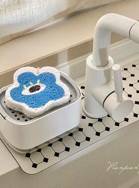 “妈妈又夸我一次”厨房洗洁精按压洗碗擦起泡器皂液器刷子置满和