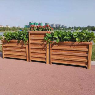 户外铝合金花箱铝板花坛景区道路商业街售楼部组合成品花槽