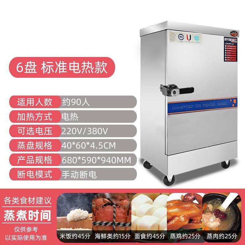 包邮商用电热蒸饭柜电蒸箱学校食堂自动蒸饭燃气蒸饭车多功能蒸饭