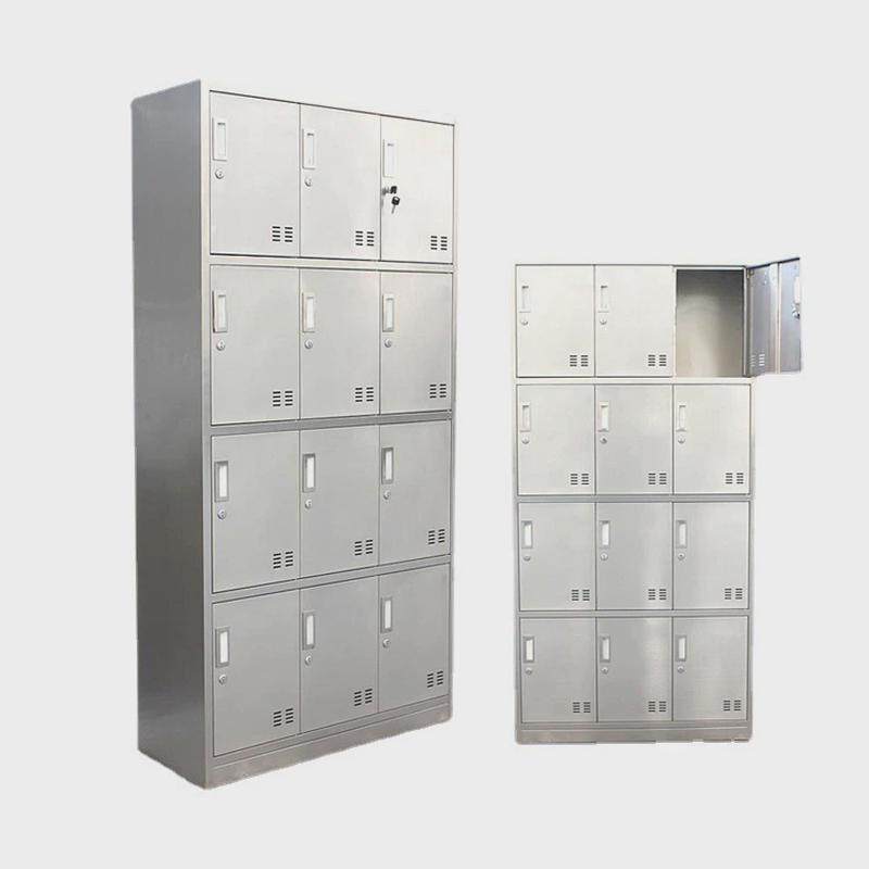 厂家直销304不锈钢柜子储物柜员工更衣柜储存柜净化车间钢制柜子