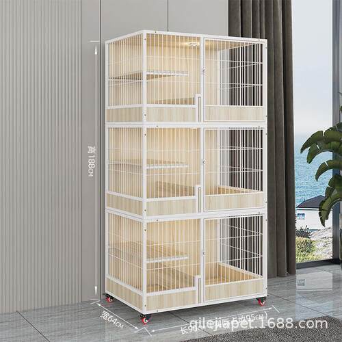 实木舍繁育笼猫别墅三层大空间室内猫猫猫柜子繁殖猫屋产房透气通