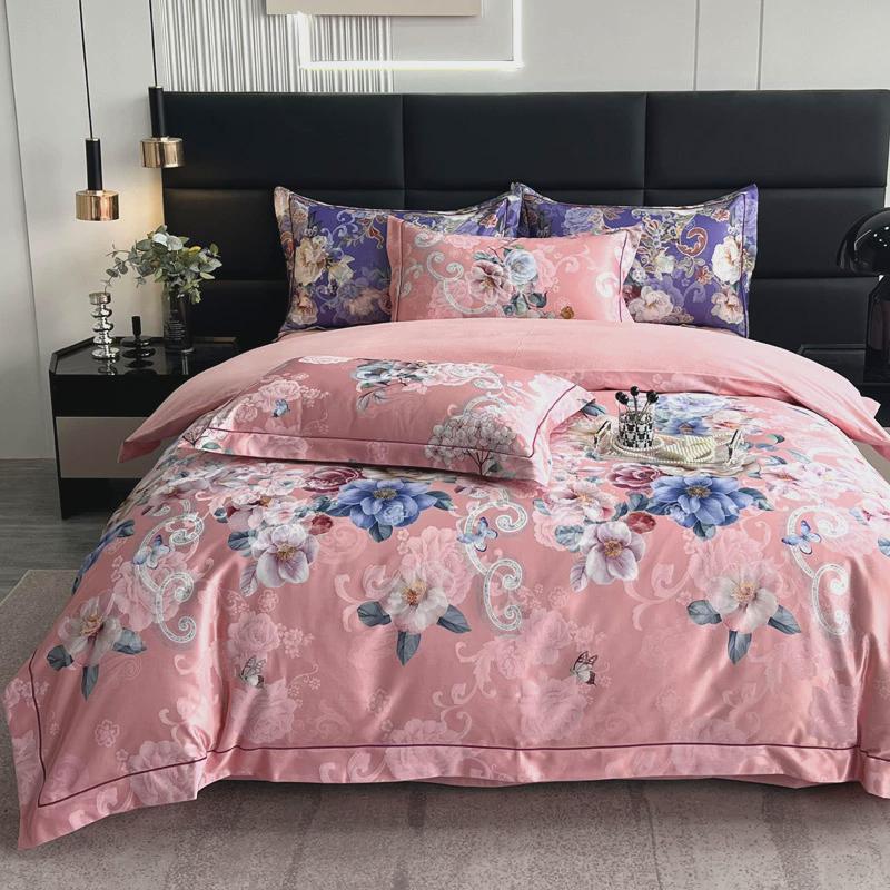 2TCU欧式加厚提花磨毛四件套贡缎结婚四件套全床上用品1.