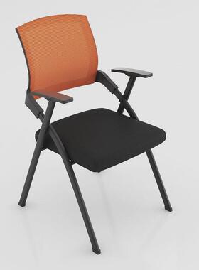 加厚折叠培训椅带桌板可折叠会议椅带开会桌椅写字板椅培训职员椅