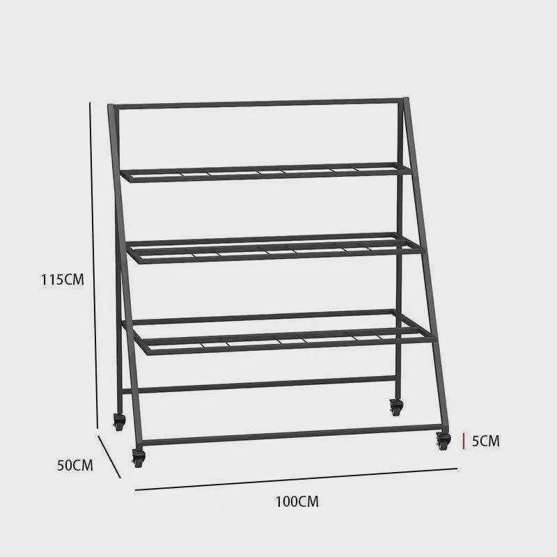 室外摆摊架子可移动阶梯多层花店花架高档可折叠花店花桶展示架
