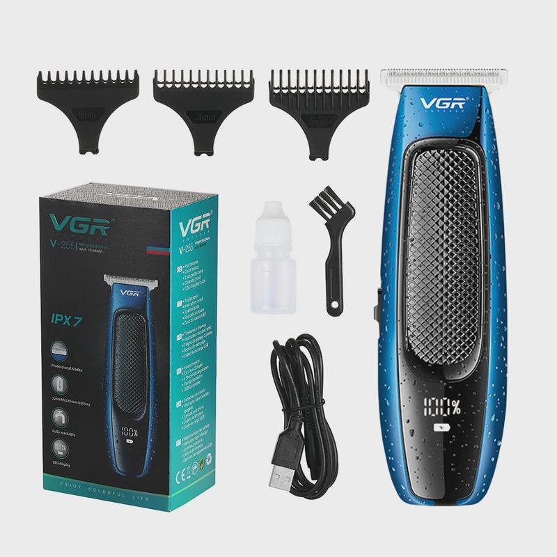 VGR255油头电动推剪理发器液晶数显充电理发器剃头发电动推子水洗