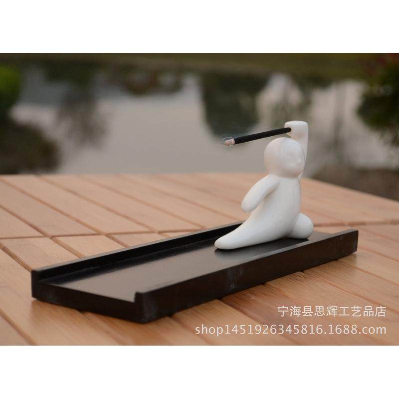 熏香炉功夫小子香插香炉线香卧香炉木底线香插香座香托香架陶瓷,家居饰品,香薰炉,淘宝优惠券,粉丝福利购,淘宝优惠卷