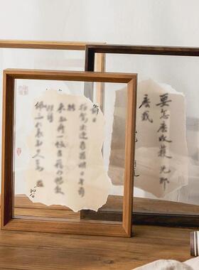 毛笔字硬笔书法作品框架表画框A4a3摆台裱字相框装裱8k开4K展示框
