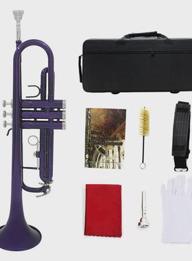 slade彩色小号乐器降b成人三音小号儿童调初学者专业演奏西洋乐器