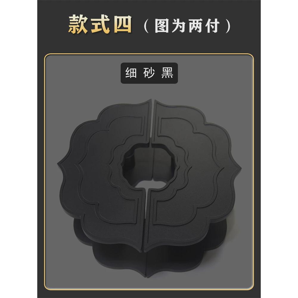 复古新中式雕刻金色酒店拉手半圆大门铝合金玻璃门把手轻奢大拉手