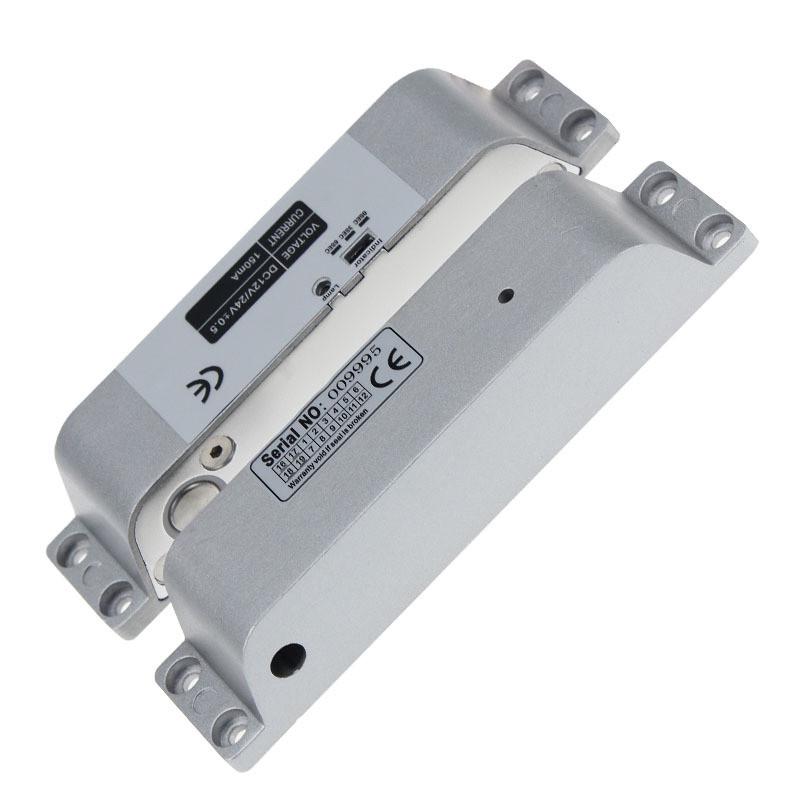 明装电插锁门禁锁木门铁门双门电锁电控锁12v24v门锁办公家用