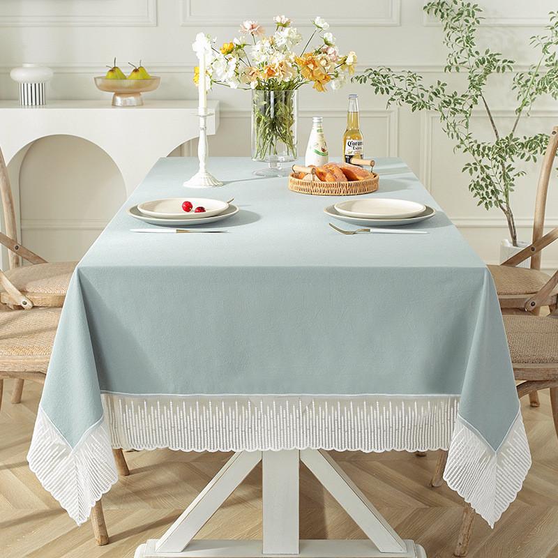 wbz7暖色调法式唯美纯色桌布花边流星雨茶几梳妆台盖布桌布拍照背