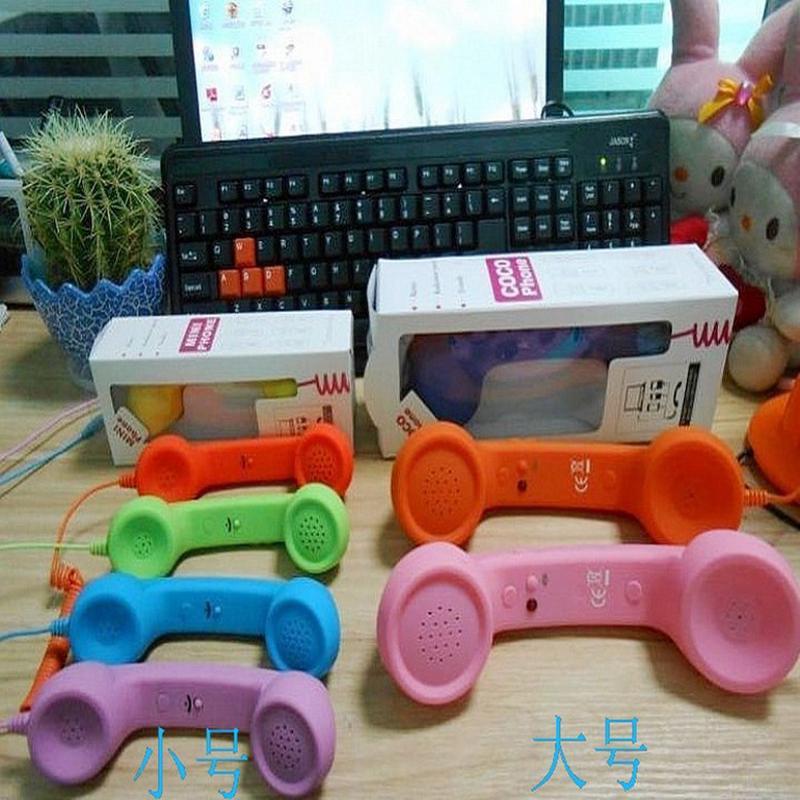 热销厂家热销10色现货手机话筒复古听筒大号听筒手机听筒迷你电筒