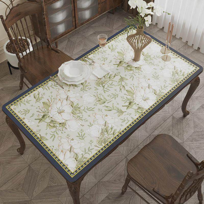 皮革桌垫轻奢高级感茶几垫防水防油防烫pvc长方形美式免洗桌面垫
