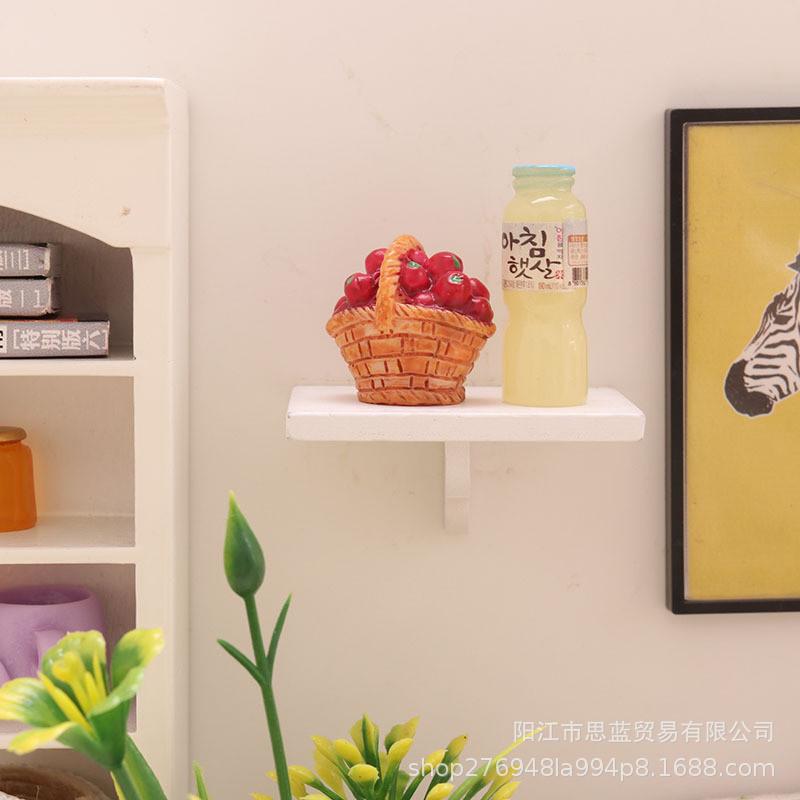 里左拉微缩食玩置物架木质1:12分11娃娃屋家具配件装饰模型