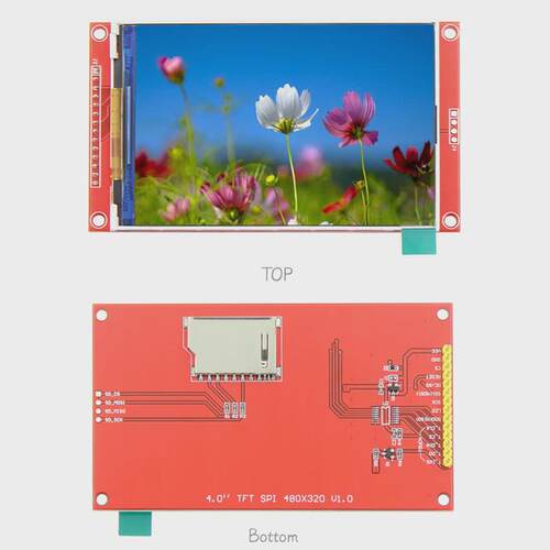 全新4.0寸spi串口液晶屏模块触摸屏480*320tft显示模块st7796s