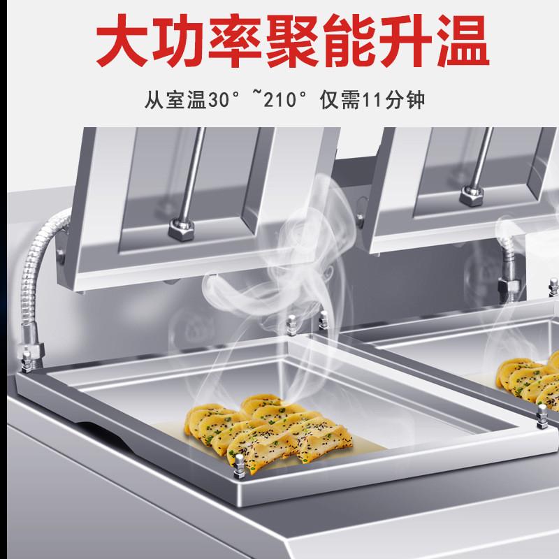 麦大厨全自动商用煎饺机智能电热单头双头日式煎饺机锅贴生煎包机