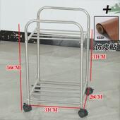 轮脸盆架ins风简约置地不锈钢带客厅边几角几浴室厨房收纳架子 式