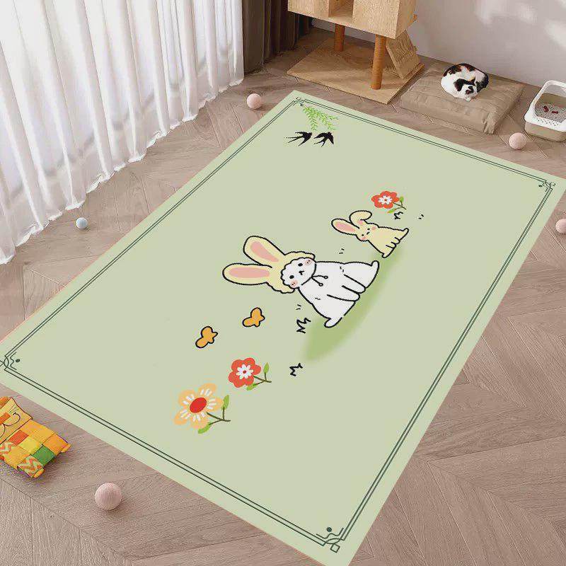 卡通风皮革客厅地毯全铺可擦大面积耐脏防水垫家用猫咪免洗防滑垫,居家布艺,地毯,淘宝优惠券,粉丝福利购,淘宝优惠卷