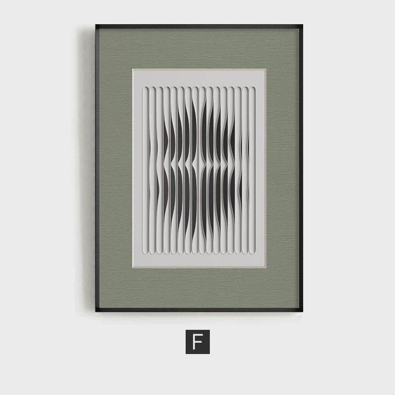 抽象现代简约客厅装饰画沙发背景墙挂画墨绿色立体感壁画高档软装