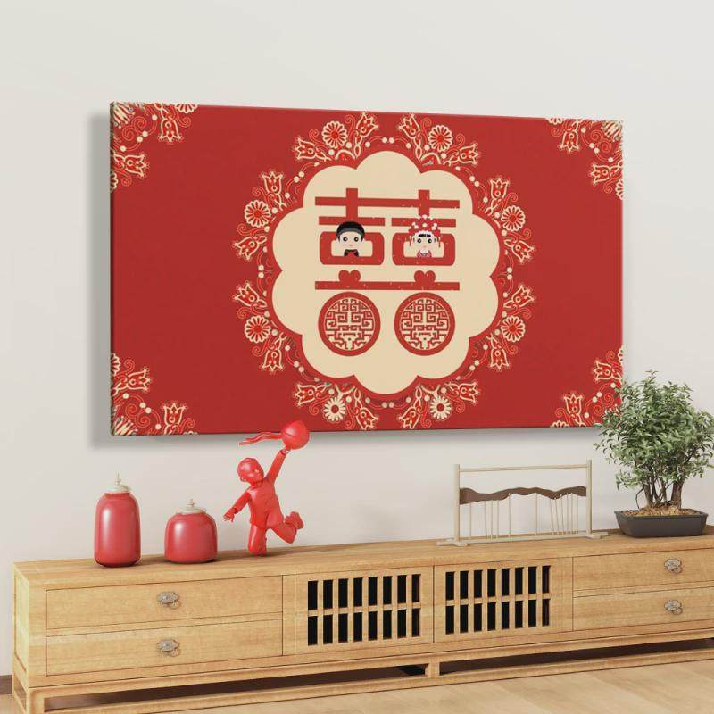 液晶电视机罩75寸结婚装饰电视盖布套红色婚房布置中式防尘罩套,居家布艺,电视机罩,淘宝优惠券,粉丝福利购,淘宝优惠卷