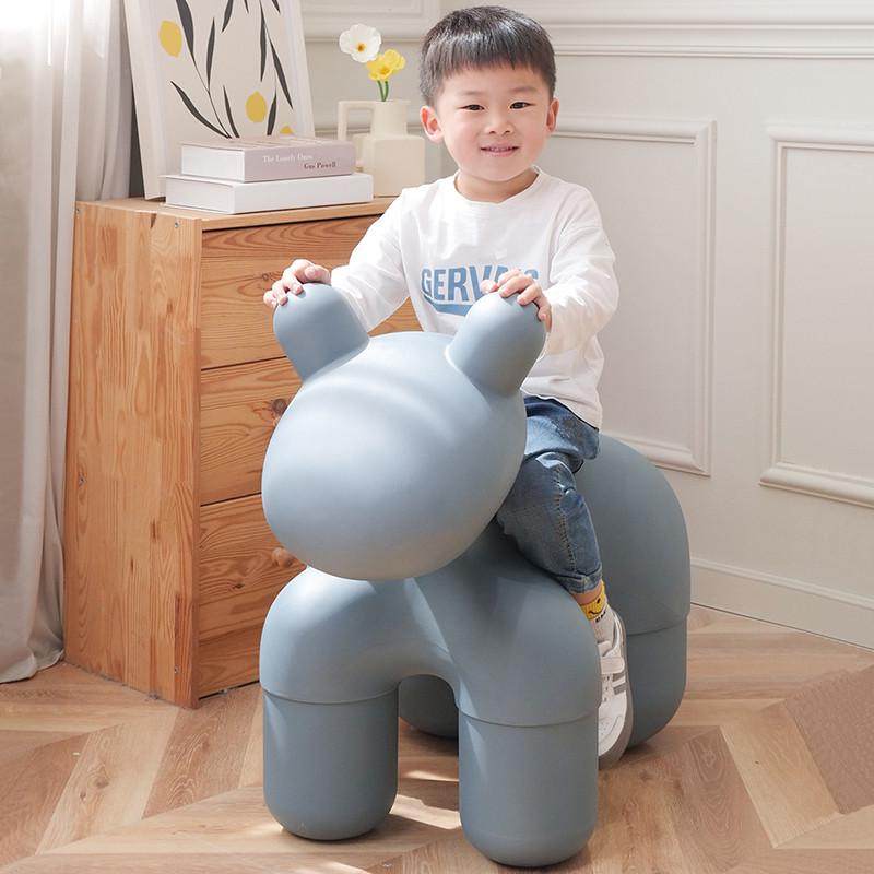 网红PonyChair小马椅 户外儿童家用创意摆件卡通换鞋凳塑料动物椅