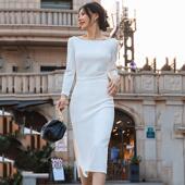 白色女高级感法式 正式 场平时可穿领证小白裙登记